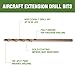 HLOFIZI 9/64 x 6 Inch Cobalt Long Drill Bits (6 Pack), Drilling for Hard Wood, Aluminum, and Soft Metal