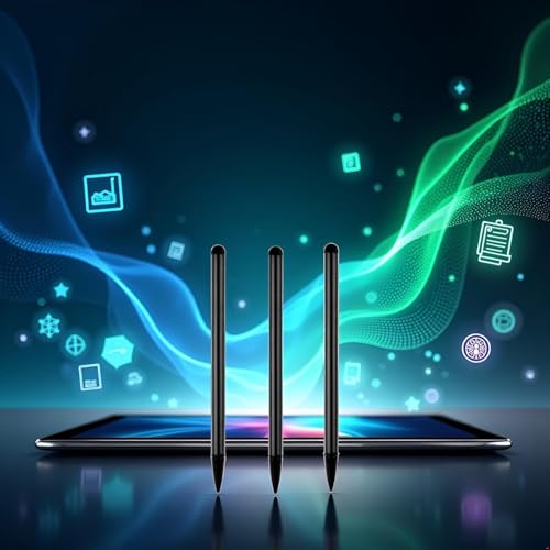 6Pcs Black Stylus Pens for Touch Screens, Universal Fine Point Pen for Touch Screens, High Precision Stylus for All Universal Touch Screen Devices