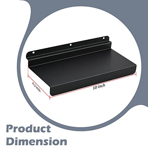 SNOGSWOG 10X4.3 Inch Slatwall Shelves Set of 20, Metal Slat Wall Shelves Accessories, Black Flat Display Shelves for Slat, Metal Retail Display for Storage and Organization by SNOGSWOG - Image 3