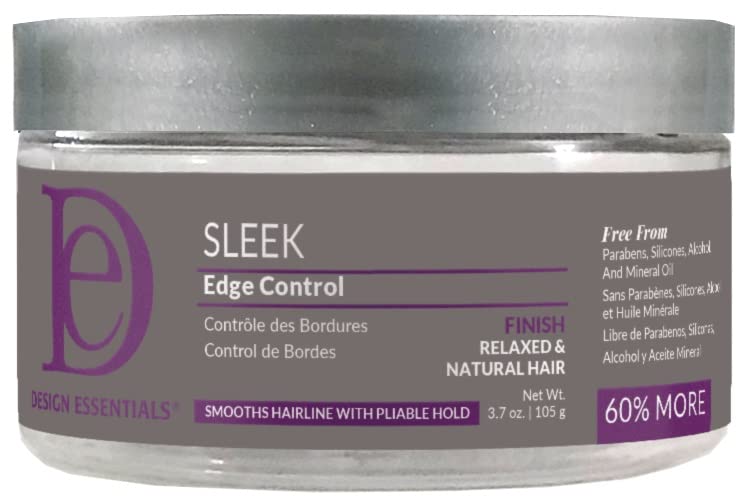Design Essentials Sleek Edge Control, Medium Hold for Relaxed and Natural Textures, 3.7oz