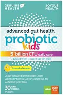 Genuine Health Advanced Gut Health Probiotic for Kids, Lemonade Flavor, 5 Billion CFU