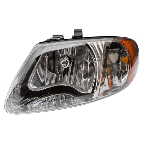 Image of TRQ Driver Side Headlight Assembly Compatible with 2001-2007 Chrysler Town & Country 2001-2003 Voyager Dodge Caravan Grand Caravan CH2502129