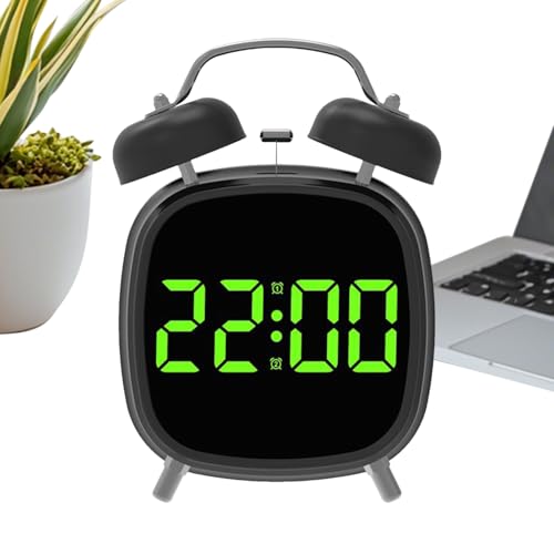 Reloj Despertador para Personas Que Duermen pesadamente, Reloj Despertador para Dormitorio, con luz LED, Temporizador portátil para Cama, Oficina, Aula, guardería, baño, Viajes, hogar, Cocina