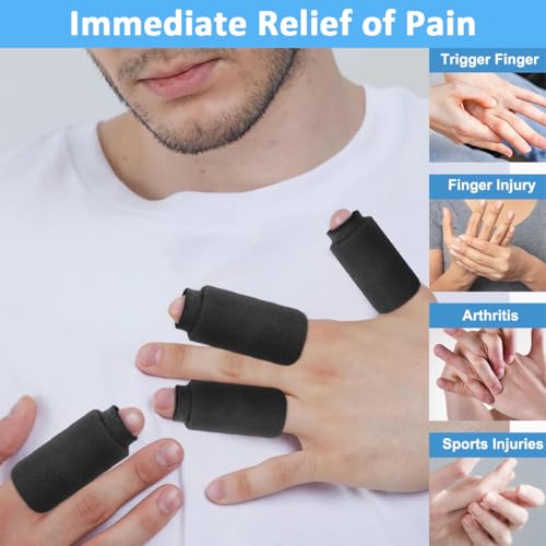 Image of HANNEA 4Pcs Gel Ice Sleeves, Finger Protector Gloves for Pain Relief