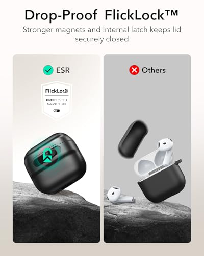 Image of ESR for AirPods 4 Case, Compatible with MagSafe, Pulse Series, Black