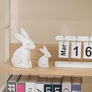 Woodenbunnydecorantiquewhitebunnyfigurineseasterrabbitstatuesetof2bunnydecorationsforhomespringfarmhouseeasterdecorgift Urban Country Home Decor Wooden bunny decor antique white bunny figurines easter rabbit statue set of 2 bunny decorations for home spring farmhouse easter decor gift urban country home decor