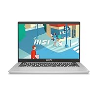 MSI Modern 14 C7M-205AU 14 Inch FHD IPS-Level 60Hz AMD Ryzen 5 7530U AMD Radeon Graphics 8GB DDR4 RAM 512GB SSD Win 11 Home Business and Productivity Laptop, Urban Silver