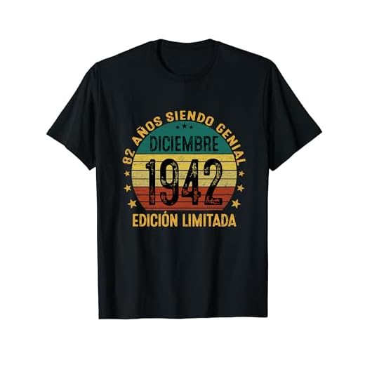 Diciembre 1942 82 Años Cumpleaños Hombre Vintage 1942 Camiseta
