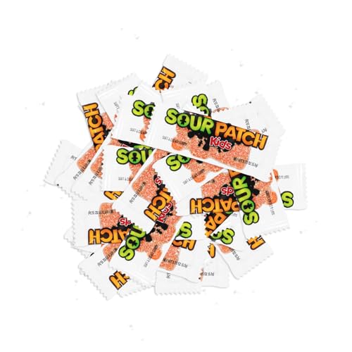 SourPatch Kids BIG Soft & Chewy Candy - Orange Flavor - 1 lbs Individually Wrapped Sweet & Sour Candy Pack - Delicious Gummy Treats for Halloween, Pinata Stuffers, Birthdays, Pantry & Baby Showers