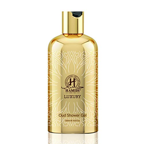 Hamidi Luxury Oud Shower Gel 500ml | Non-Alcoholic | Ultra Moisturizing | Feel Soft, Smooth & Refreshed