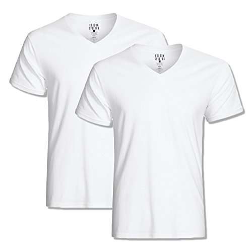 2-Pack Premium Soft Stretch V-Neck Undershirt T-Shirt