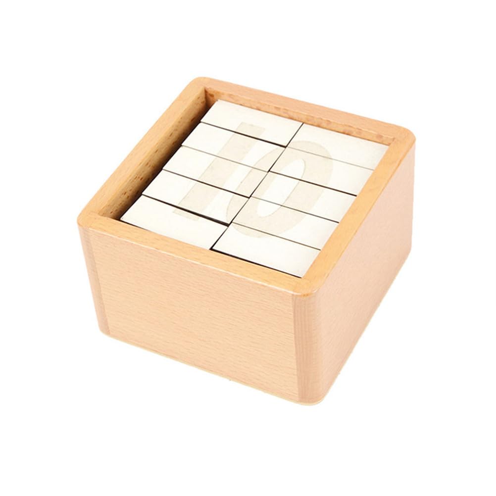 Puzzle z dzieleniem liczb 1-10 Montessori, narzędzie wczesnej nauki dla przedszkolaków