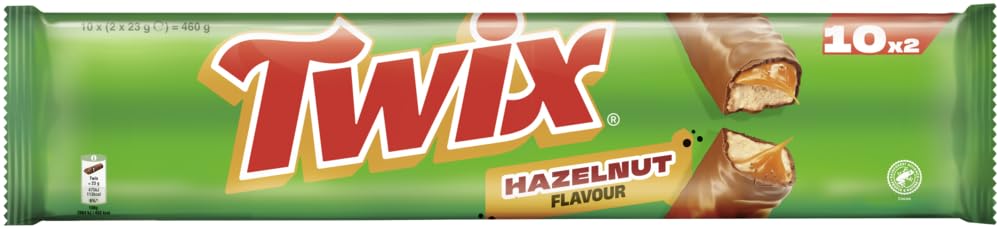 TWIX Multipack Haselnuss 26x 10x46g I Schokoriegel I Karamell auf Keks mit Haselnuss Schokolade