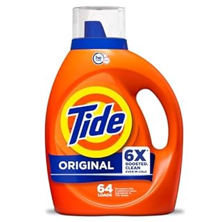 Tide Laundry Detergent Liquid, Original Scent, 64 Loads, 80 FL OZ, Works on 100% of Common Stains, Laundry Soap, Liquid Laundry Detergent