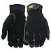CatÂ® CAT012201M Reversed Pigskin Palm Gloves - Black, Medium, Breathable Spandex Back Gloves with Hook and Loop Closure
