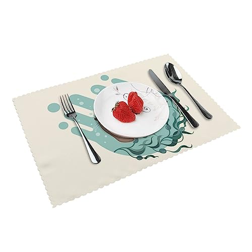 Brown Otter Placemats Reusable Place Mats For Kitchen Table Washable Placemats Set Of 4 Durable Table Mats 12X18 In Dining Table Placemats Outdoor Placemats For Patio Table #TOP3