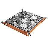 La bandeja es perfecta para organizar perfectamente tu llave, reloj, teléfono móvil, monedas y otros accesorios, que es lo suficientemente grande como para sostener tus artículos sin ocupar demasiado espacio en tu escritorio.