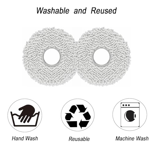 Mop Pad for ECOVACS DEEBOT X2 Omni/ T20 Omni/ T10 Omni/ X1 Omni/ X1 Turbo/T30 Pro/T30S Comb/ T30S,for Yeedi M12 Pro+ Vacuum Cleaner, T30S Mop Pad Replacement Accessories