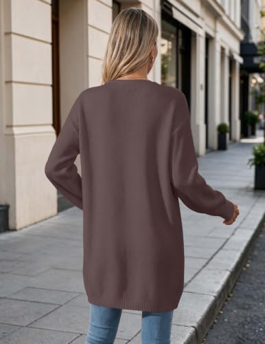 Image of Women's Oversized Fall Cardigans Sweaters Knit Long Chunky Jacket Coat 2026 | Trendy Casual Open Front Clothing Winter Fashion Tops V Neck Cute Long Sleeve Cardigan