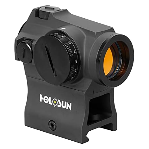 HOLOSUN HE403R-GD 2 MOA Gold Dot Micro Sight for Rifle - Durable Aluminum Parallax Free Rotary Switch Super Led Sight with Multilayer Reflective Glass & 12 Brightness Settings Cover