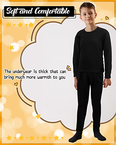 6 Sets Boys Thermal Underwear Warm Soft Thermal Top And Long Johns Winter For Kids Boy(L) #TOP6