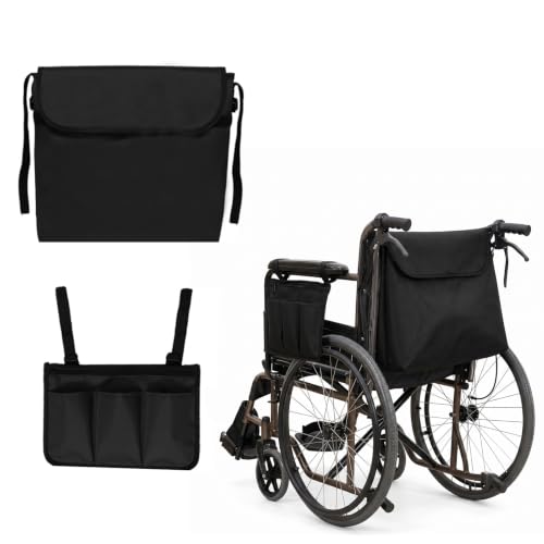 2Pcs Wheelchair Storage Bag Set Waterproof Organizer Pouch