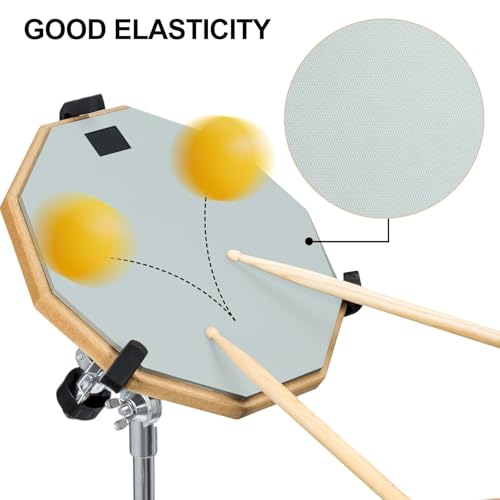 6-Inch Double-Sided Silent Drum Practice Pad with Sticks & Bag - Image 4