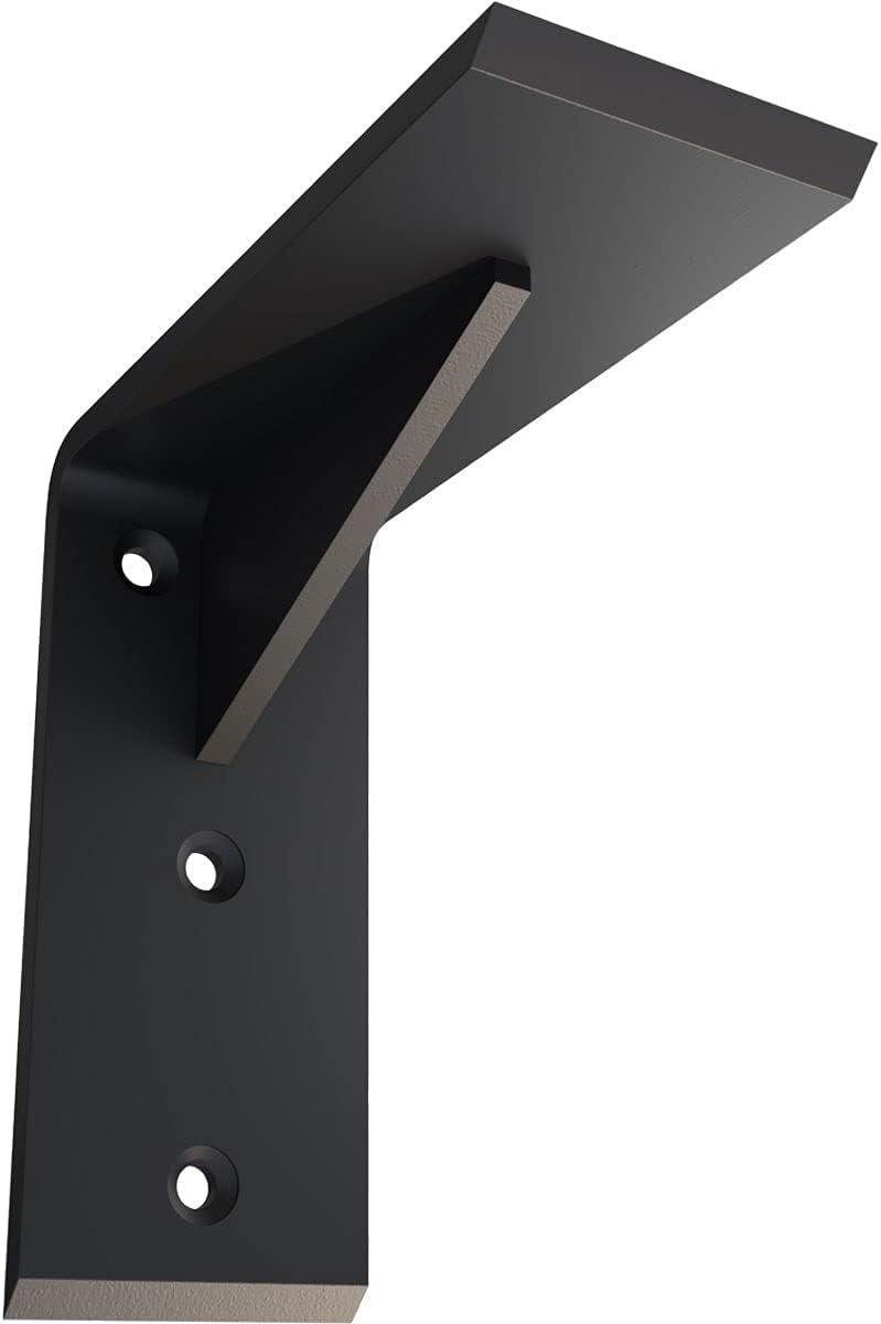 2 1/2"W x 6"D x 6"H Countertop Support Steel Heavy Duty Bracket w/Gusset, Powder Coated Black