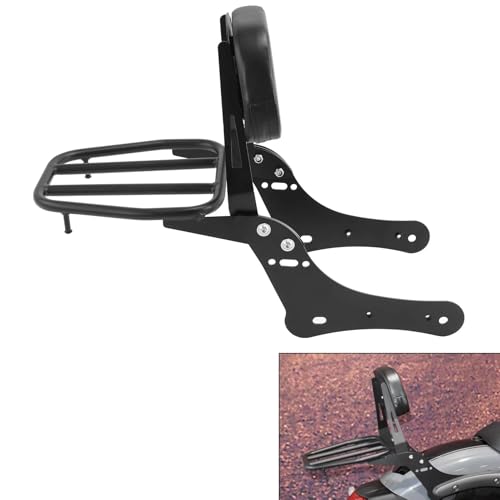 Porte-bagages sissy bar Vulcan S en acier renforcé finition noir mat premium