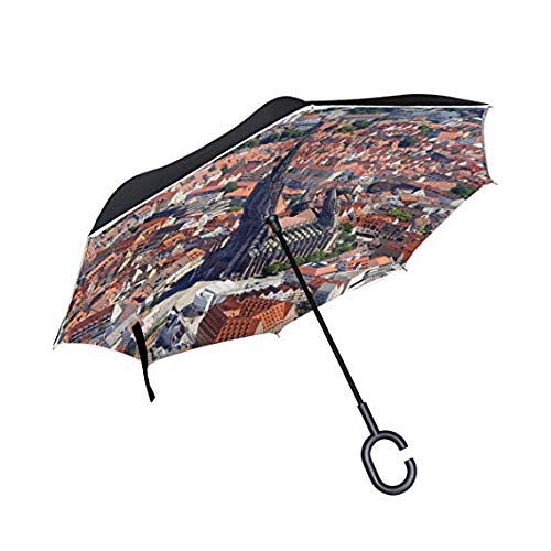 Parapluie inversé de golf droit pour paysages éloignés et nature