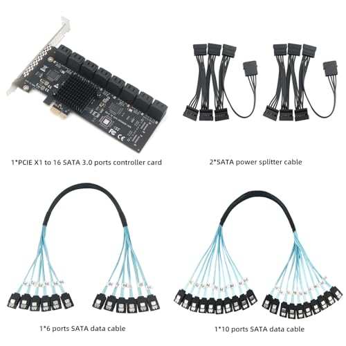 Tarjeta PCIe x1 con 16 puertos SATA 3.0 para HDD/SSD - Imagen 8