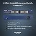 NETGEAR 24-Port Gigabit Ethernet Unmanaged Switch (JGS524) - Desktop or Rackmount, and Limited Lifetime Protection