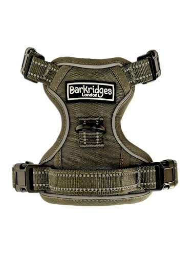 Barkridges® TruFit Comfort Dog Harness Adjustable Easy to Wear, Army Green, M - Regular Fit - Image 2