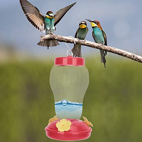 Wild Bird Water Feeder, Outdoor Opknoping Wild Bird Water Feeder Plastic Bird Waterer met Metalen Hangende voor Buitentuin - Afbeelding 3