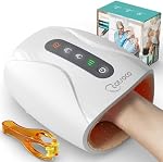 cotsoco Cordless Portable Electric Hand Massager with Heat - 6 Adjustable Levels, for Hands, Fingers & Wrists, Ideal Gift for Women & Men, White