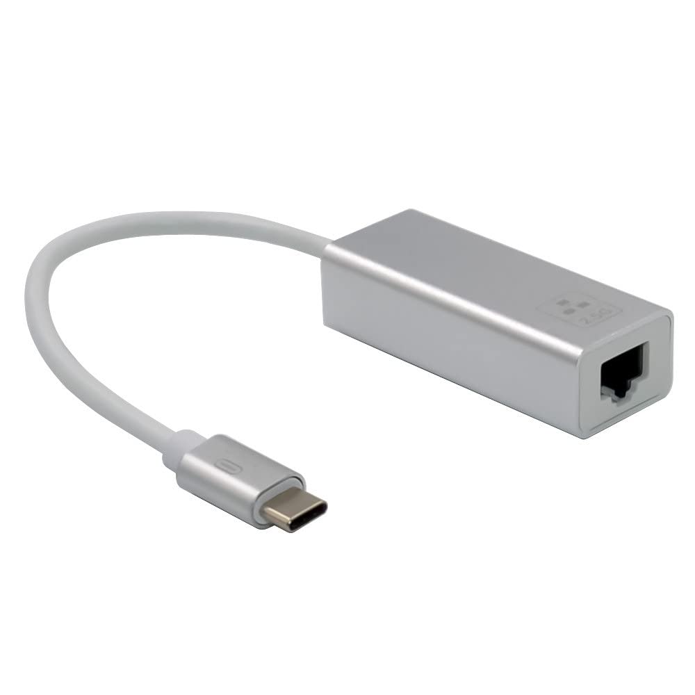 HINYSENO 2.5G Type-C to Ethernet Adapter LAN Adapter Type-C USB 3.0 to 2.5G Ethernet LAN Network Adapter, RJ45 Internet Adapter Compatible for Windows, Mac OS, Linux, Surface, Notebook