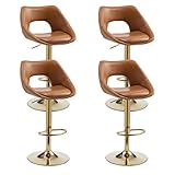 【Coussin confortable】Le coussin de ce tabouret de cuisine est en cuir PU haux de gamme, doux et respirant, garni de éponge haute densité élastique. Un assis extrêmement confortable pour profiter de votre café du matin !