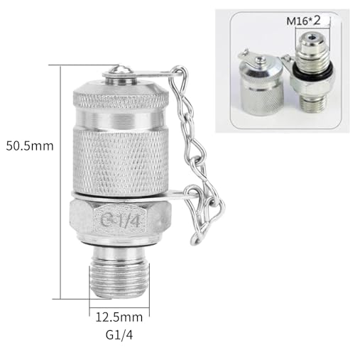 Image of Walfront G1 /4-M16x2 Hydraulic Test Adapter Hose Fitting Adapter Hydraulic Test High Pressure Measuring Point Coupling for Testing, Pneumatic Auxiliary Components