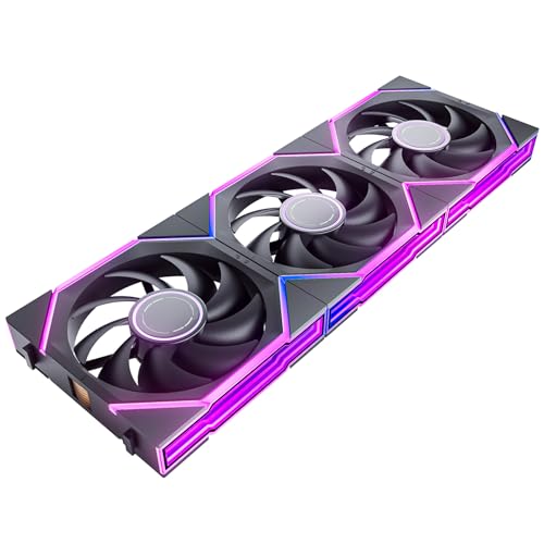 AsiaHorse Nyota Ultra 120mm PC Case Fan - Space-Inspired Design (Infinity Mirror + RGB Ring) 9 Blades 58.5 CFM Modular Build Ultra-Quiet Silicone Pads PWM Control-Quiet Hydro Bearing
