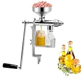 Topyond Manual Oil Press Machine Commercial Press Oil Machine, Extractor Peanut Nut Oil Expeller, for Physical Press Home Oil Mill