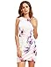 Floerns Women's Sleeveless Floral Printed Bodycon Zipper Wrap Dress