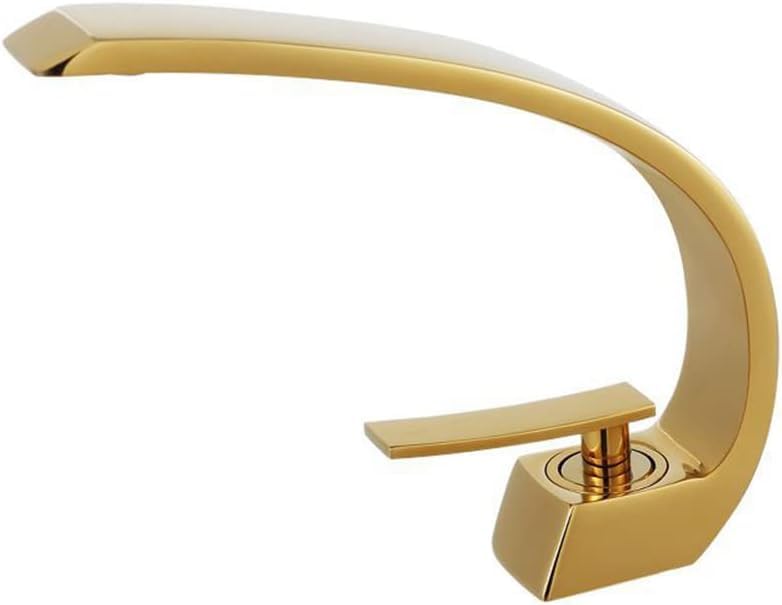 Mitigeur de Lavabo en Laiton Doré Design Rétro Chaleur Ajustable pour Vasque Chic LWX