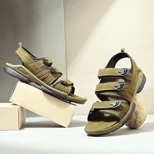 Image of Centrino Sandals for Men | Stylish Men's Casual Sandal for Office & Travel | Comfortable Sandals with Grip Insole & Quality (8142)