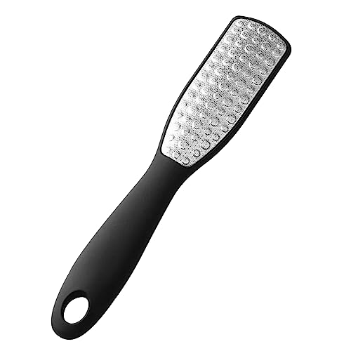 Double Sided Professional Foot Files, Stainless Steel Feet Callus Remover, Foot Rasp for Cracked Heel, Callus, Dry and Foot Corn Removal, Pedicure Feet Scrubber for Dead Skin (Black)