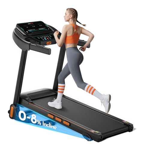 Image of LIJIUJIA Treadmills for Home, Folding Treadmill with 15% Auto Incline, 3.0HP Walking Pad Treadmill, 300 lbs Capacity, Max Speed 6.2 MPH, Bluetooth Speaker, Heart Rate Sensor, LED Display