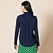 Amazon Essentials Women's Georgette Long Sleeve Relaxed-Fit Business Casual Office Work Shirt with Pockets, Navy, XX-Large