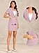 Allegra K Work Suit for Women's Office Blazer Skirt Suit 2 Piece Set X-Small Pink