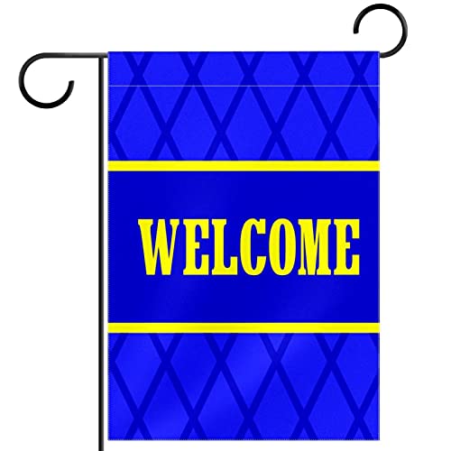 Drapeau de bienvenue haut de gamme en polyester pongé double face