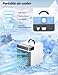 Portable Air Conditioner, Mini Personal Ice Fan with 3 Speeds, Small Anti-leakage Water Ice Cooling Air Cooler for Room Bedroom Office Home Tent (F-08)
