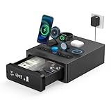 Biometric Gun Safe for Handgun, 0.1S Quick-Access Fingerprint Safe with 3-in-1 Wireless Charging...